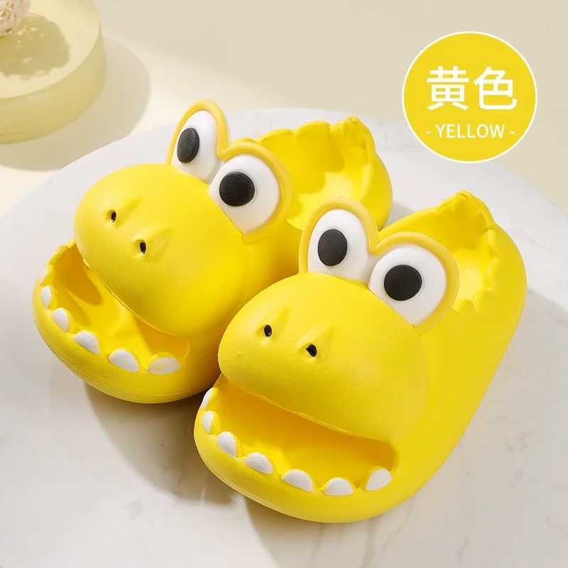 Slipper Cute childrens sandals with hollow out sliders family girls shoes cartoon crocodile boys sandals soft sole anti slip childrens summer sliders 