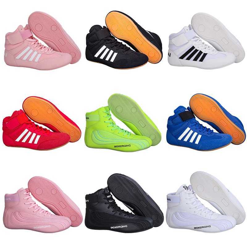 New Arrival Professional mens and womens wrestling boots 5-color boxing shoes couples non slip sports shoes breathable wrestling boots Z250327