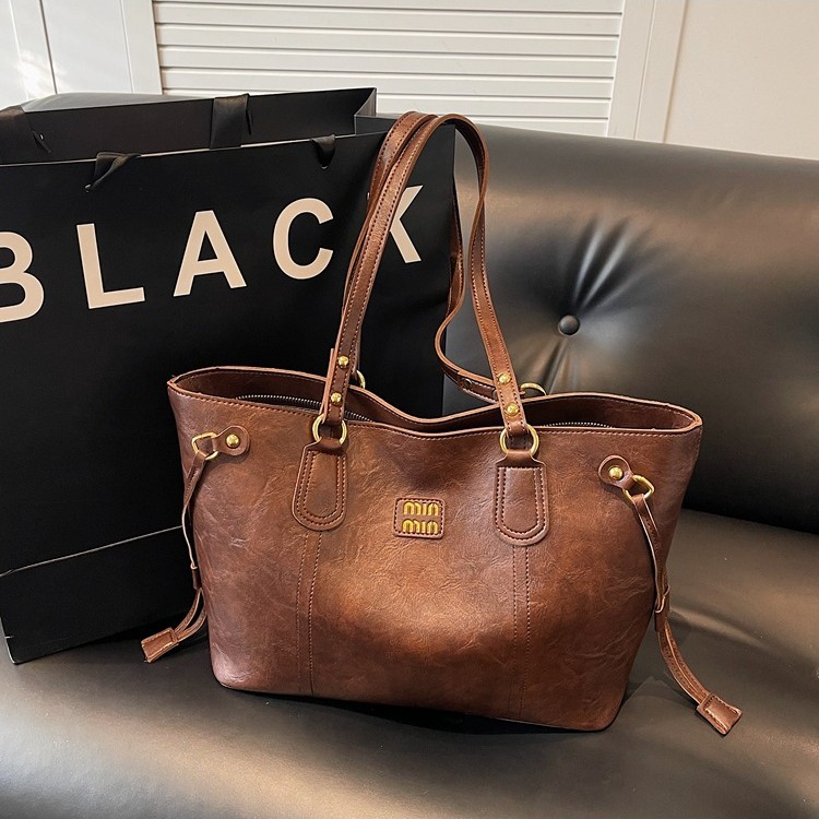 Women's handbag new simple retro large capacity armpit Tote bag women's fashion casual single shoulder crossbody 2025