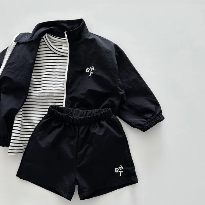 Summer Girls Boys Ultralight Sun-Protective Clothes Sets 2Pcs Zipper Jackets Shorts Kids Tracksuits Coats Child Outfit Costume 250326