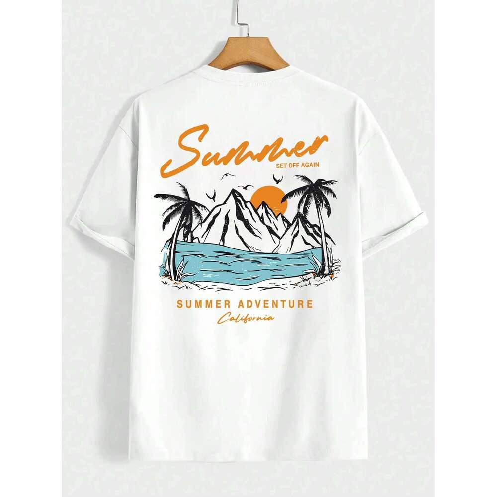 Men s summer cotton T shirt loose and fashionable suitable for sweating oversized top