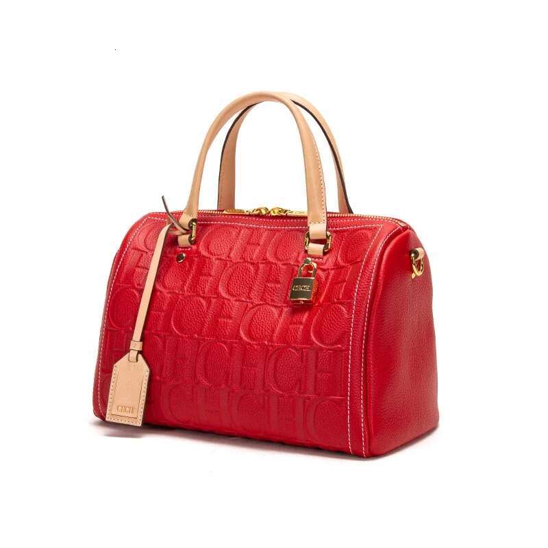 CH Women's Handbag New Large Capacity Letters Printing Exquisite Type Lock Accessories Solid Color Simple Ladies Baguette Bag