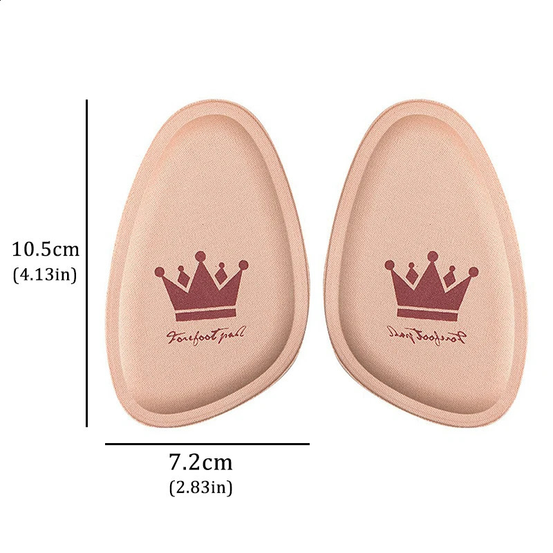 4pc Forefoot Pad High Heels Nonslip Pain Relief Insert Half Insoles Round Toe Cushion Foot Care Pads 250306