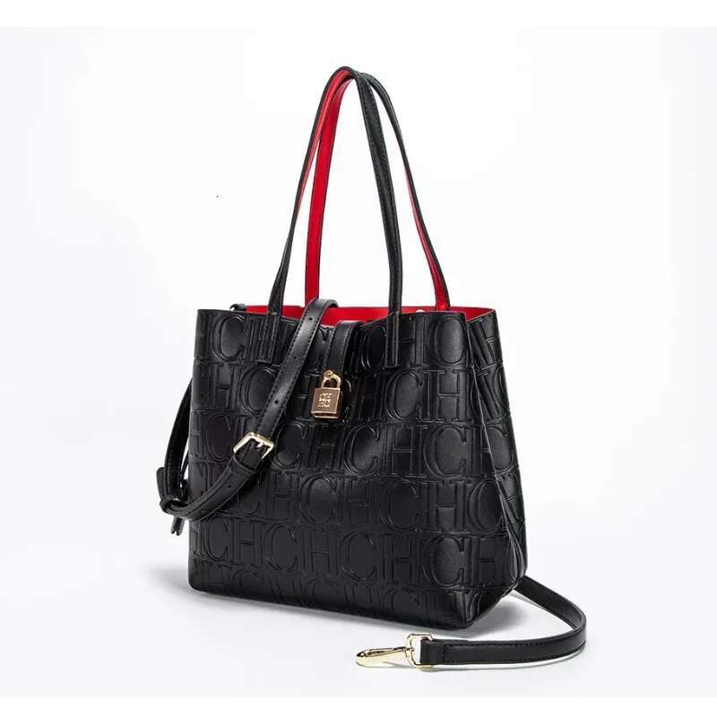 CH Fashion Brand Emed Pattern Leather Casual Messenger Bag Women's Fashionable Designer