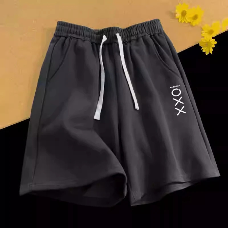Heavy duty pure cotton shorts summer loose casual sports pants fashionable jackets and American letter printing 250322
