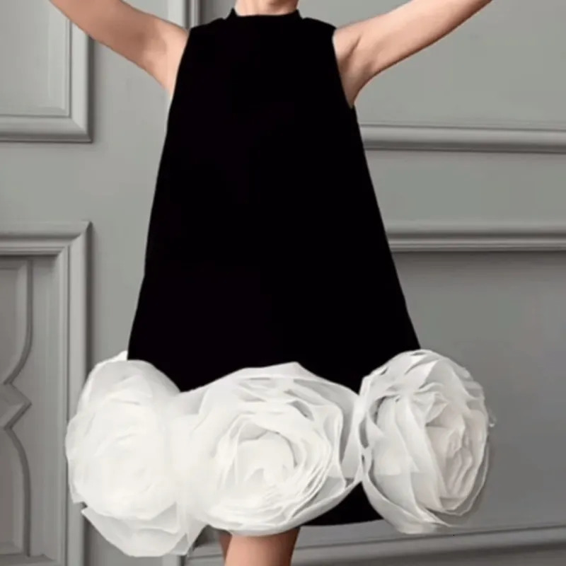 Baby Girl Princess 3D Flower Silk Dress Infant Toddler Teens Child Vintage Vestido Party Pageant Birthday Baby Clothes 1-12Y 250326
