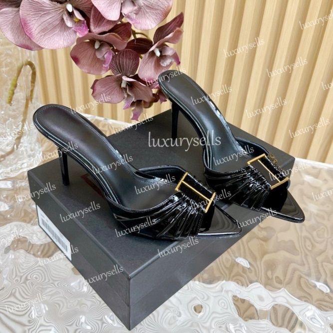Designer Slingback Sandals OPYUM High Heels Women Open Toe Stiletto Heel Classic Metal Letters Sandal Fashion Stylist Shoes Dress shoes size 35-42