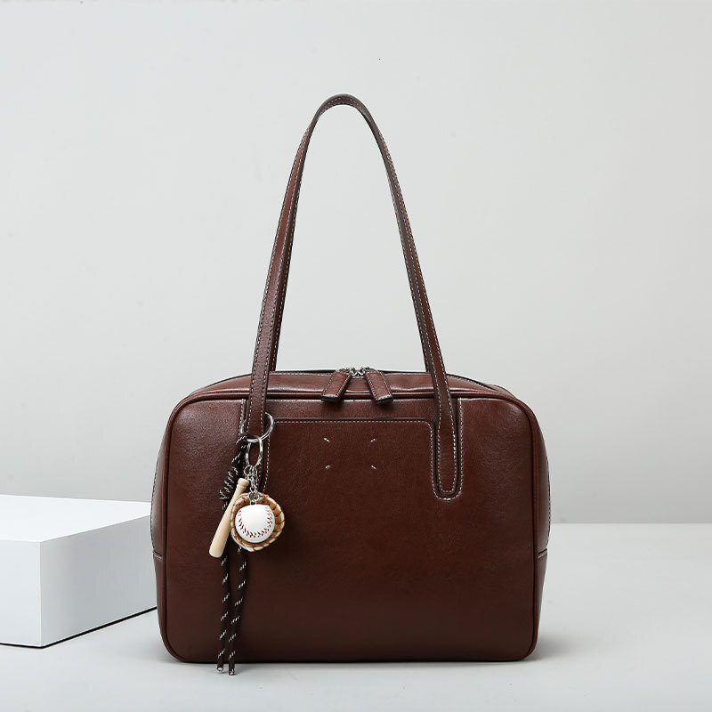 Shoulder Autumn Winter Fashion, Large Capacity Tote Bag, Simple And High-End Feeling, Bowling Bag For Women