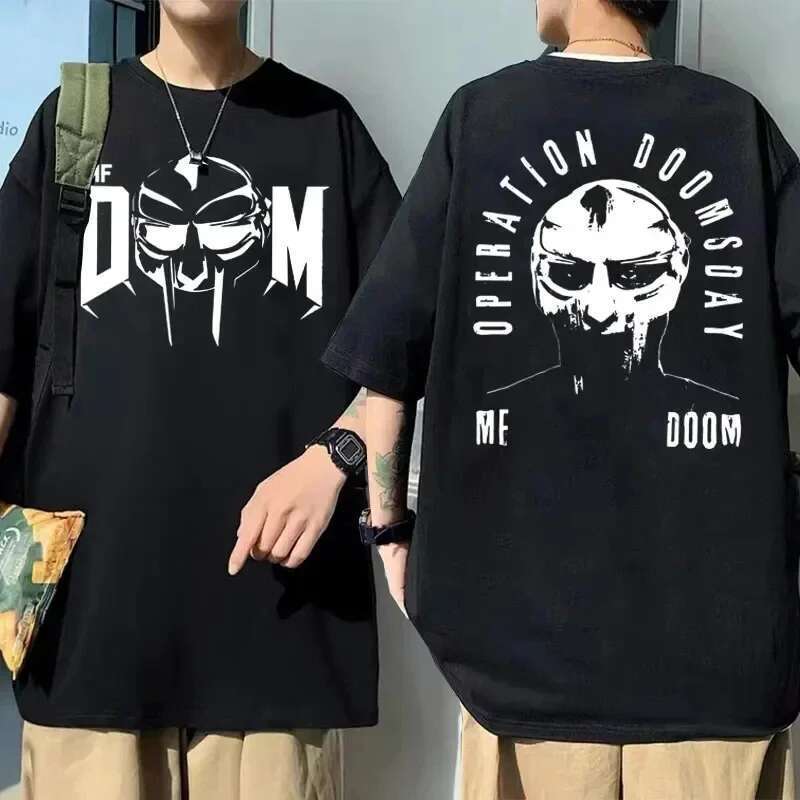 Men s and women double sided printed T shirt fashionable loose top high quality short sleeved clothing