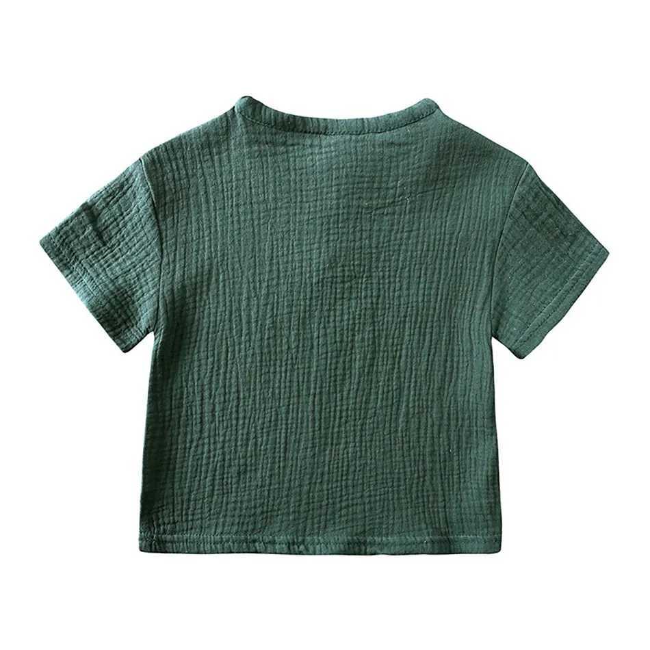 Childrens tops and bottoms boys and girls pajamas plain weave dresses baby T-shirts and shorts childrens summer casual pajamas setT250327