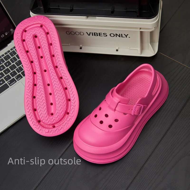 Women Elegant Summer EVA Garden Shoes Ladies Casual Cool Anti-slip Holes Sandals Female Home Indoor Outdoor House Footwear