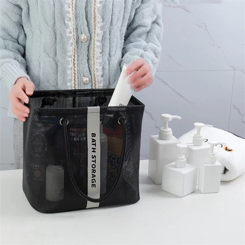 Large Capacity Cosmetic Bag Portable Travel Wash Handbag Bathroom Transparent Shower Makeup Pouch Unisex Toiletries Organizer 250327