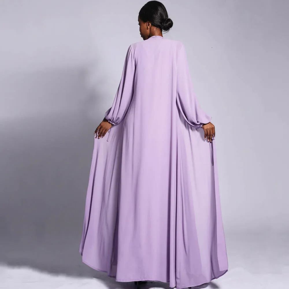 y Diamond Women Muslim Open Abayas Cardigan Maxi Dress Chiffon Fashion Summer Dubai Kimono Gown Arab Islamic 250326