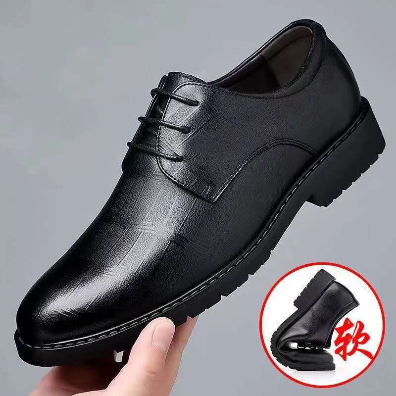 Men's Al Toe Derby Shoes, Lace-up Front Dress Shoes For Men Office Business Formal, Black Tie Optional Events