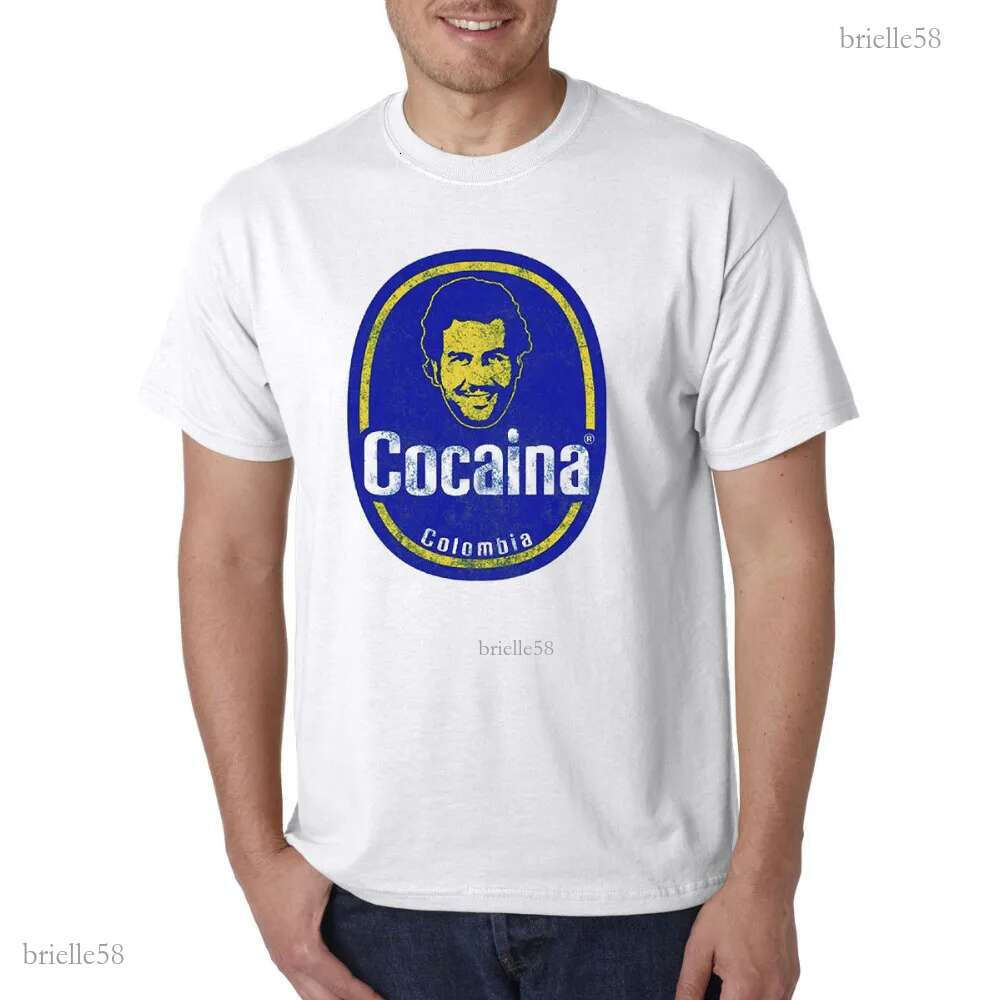 2018 Newest Letter Print Hip Hop Novelty T Shirts Men'S Brand Clothing Pablo Escobar Cocaina Funny T-Shirt