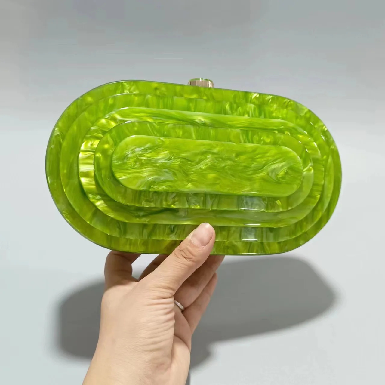 Lemon Green y acrylic box evening bag womens clutch wallet and handbag shoulder Bolsa party women 250326