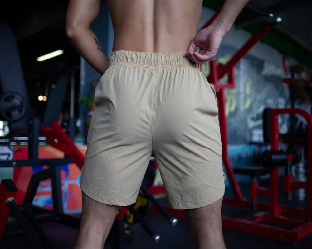 Mens fitness shorts running jogging summer breathable mesh mens sports 250322