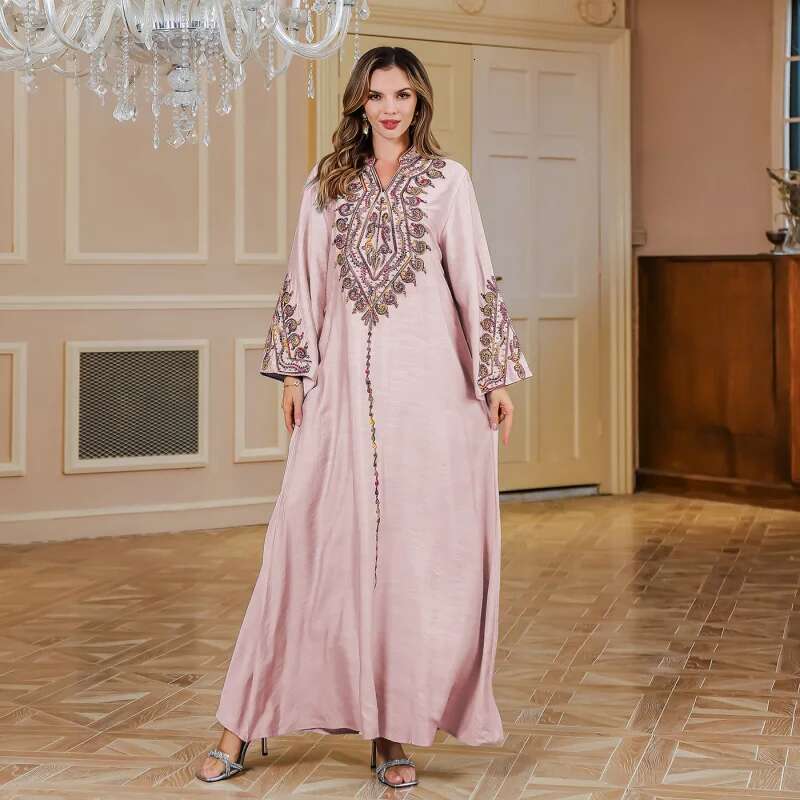 Dongdumaoyi Midden Oosten Saudi Moslim Touw Borduren Abaya Dameskledingabaya Dames Elegante Gewaad Jurk Nieuwe W