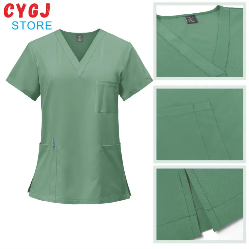 Costumized Quick Drying Blouses Nurses Doctors Overalls Pet Hospital Beauty Uniform unisex 250326