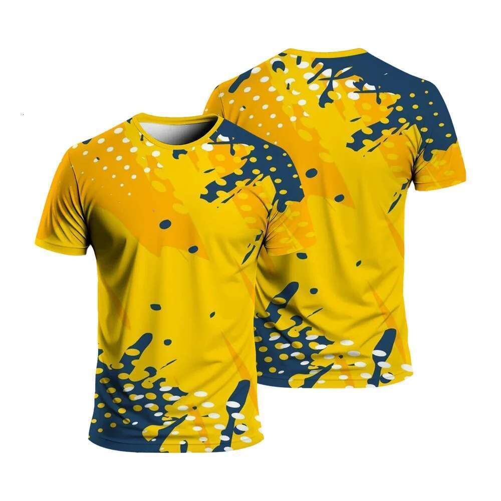 Summer fashion sports quick drying men's and women's loose and comfortable daily casual round neck short sleeved T-shirt can add DIY logo to