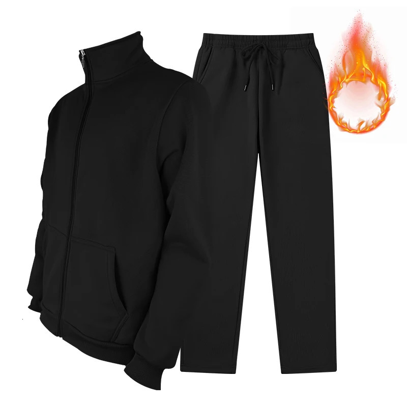 Mens sportswear casual long sleeved 2piece set mens jogging suit 250326