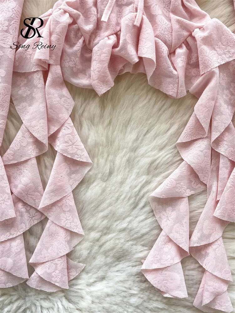 hoodie Korean Off Shoulder Sexy Blouse Female Long Flare Sleeves Ruffles Beach Shirt Summer Irregular Ral Hotsweet Top jacket