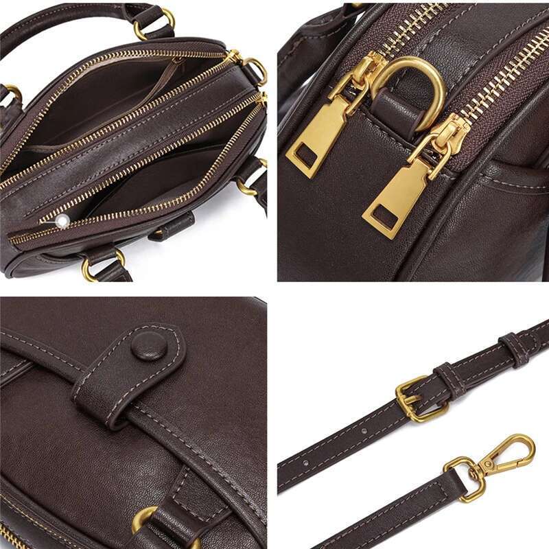 Cow Genuine Leather Bowg Small Shoulder Crossbody Bags For Women 2025 Designer Pillow Tote Ladies Handbags