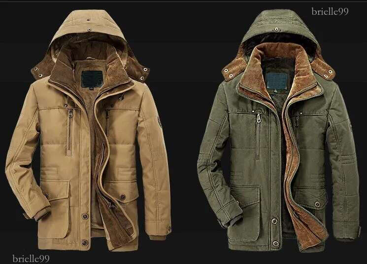 Fashion- Men Winter Jacket Brand Famous Hot Thick High Quality Coats Cotton Padded Fashion Business Elegant Multi Pocket