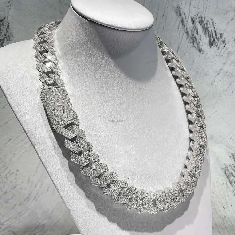 moissanite necklace designer jewelry cuban k chain Iced Out Pass Dia Tester Sterg Sier Necklace Vvs Moissanite chains for men necklaces