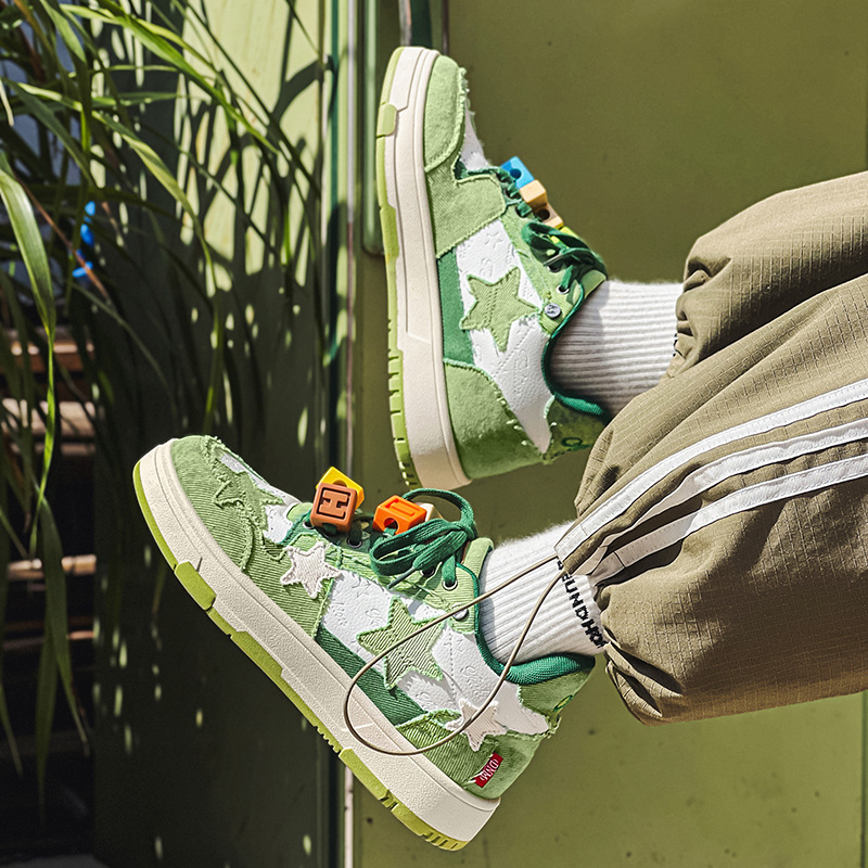 designer shoes 2025 new Spring and autumn star trendy height-increasing fashion sneakers for men and women, national trend niche design sports and lei