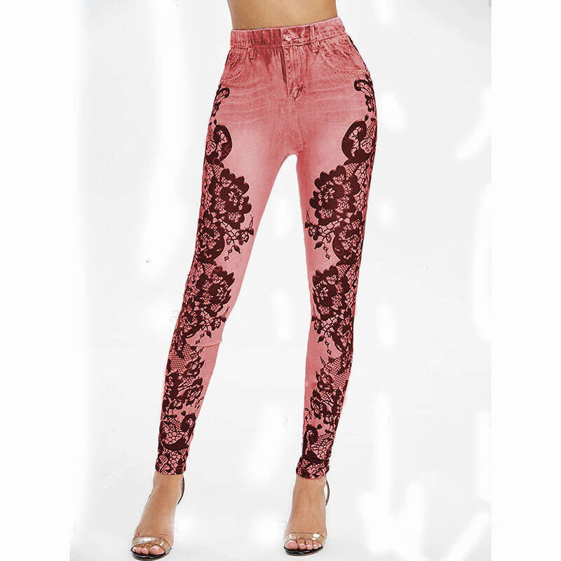Women Yoga Pants New Women S Digital Printed Sports Yoga Pants Imitating Denim YJ