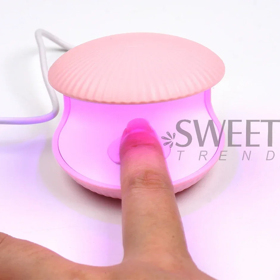 18W shell UV nail lamp dryer Mini single finger egg potherapy machine Quick drying Portable varnish curing process tool CA053 250325