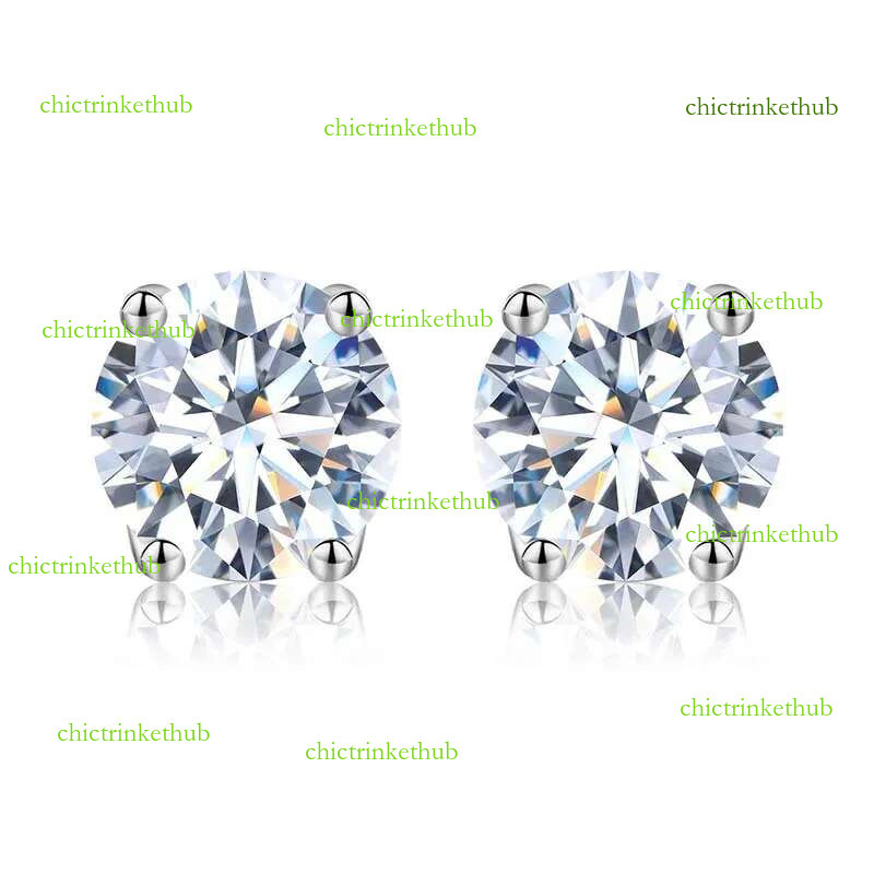 pass dia tester vvs moissanite designer for High-end luxury earrings women sterg sier stud earrings gold plated mens screw back earring jewelry valent