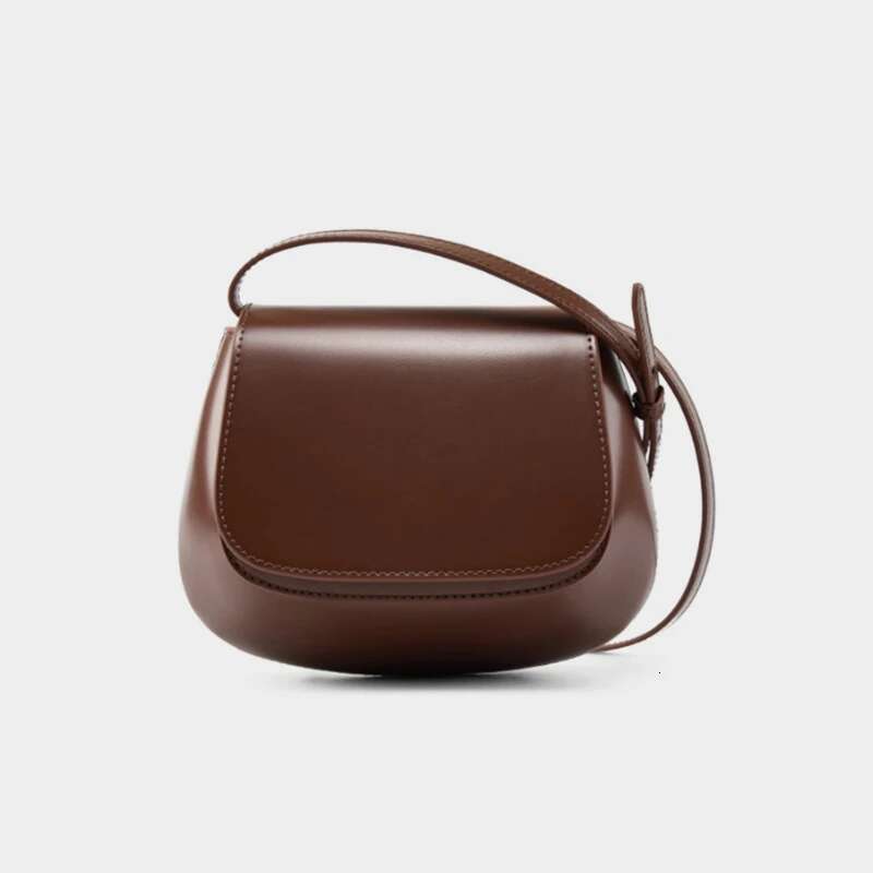 Hifashion Classic Genuine Leather Saddle Small Shoulder Bags For Women 2025 Designer Crossbody Purses Cow Ladies Handbags