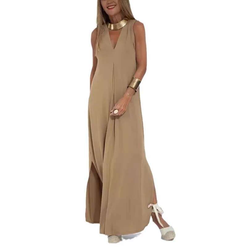 Dongdumaoyi Nieuwe Effen Kleur Truien V Hals Jurk Vest Jasje Set C