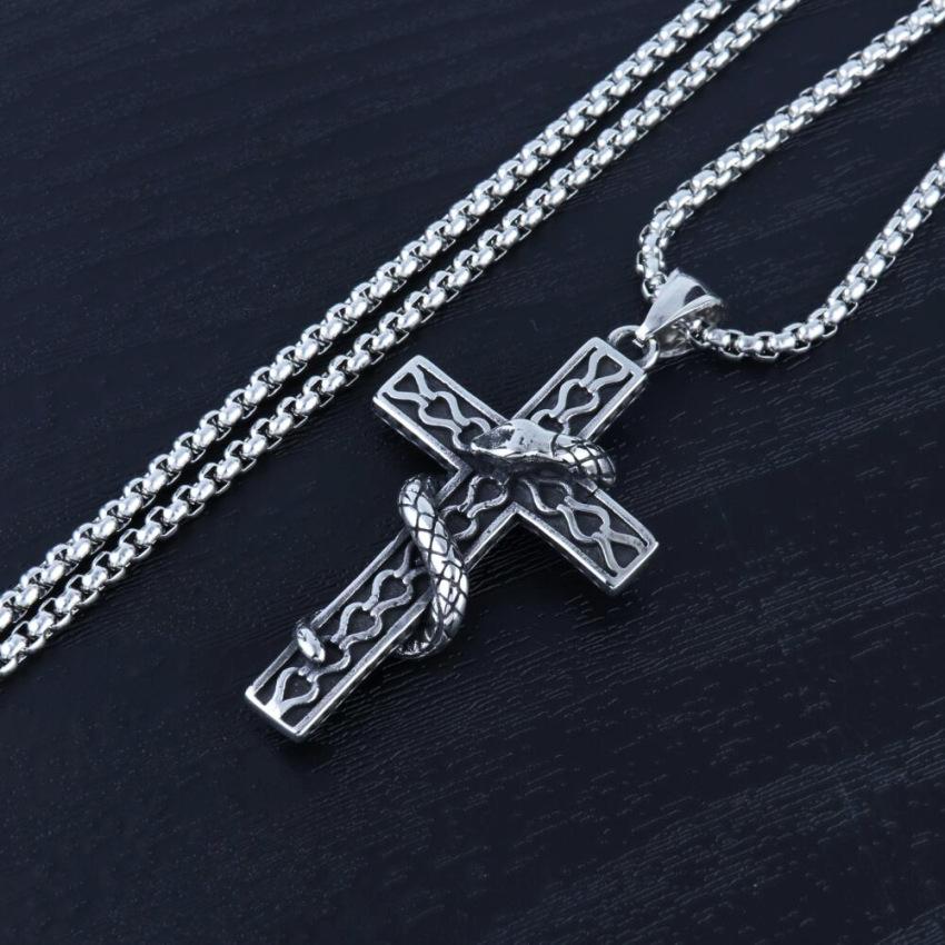 Hip Hop Cross Necklace - Trendy Male Personality Pendant
