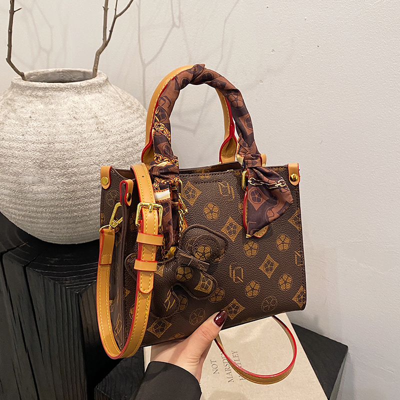 New free shipping designer bags for womens bag brown khaki New printed small handbag versatile single shoulder crossbody bag