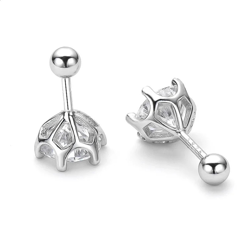Butterflykiss 0.2-0.5ct Screw Stud Earring D Color 925 Sterling Silver Sparkle Earrings For Women Men Wedding Jewelry 250318