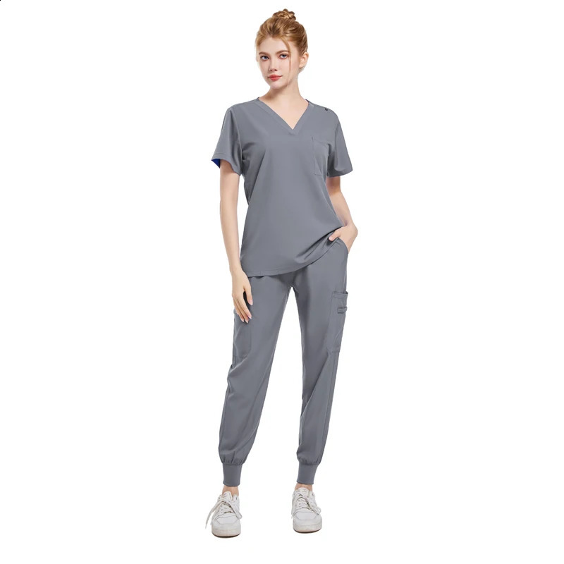 Hospital Scrubs Set Nurse Accessories Clothing Womens Work Clothes Dental Clinic Beauty Salon Spa 250326
