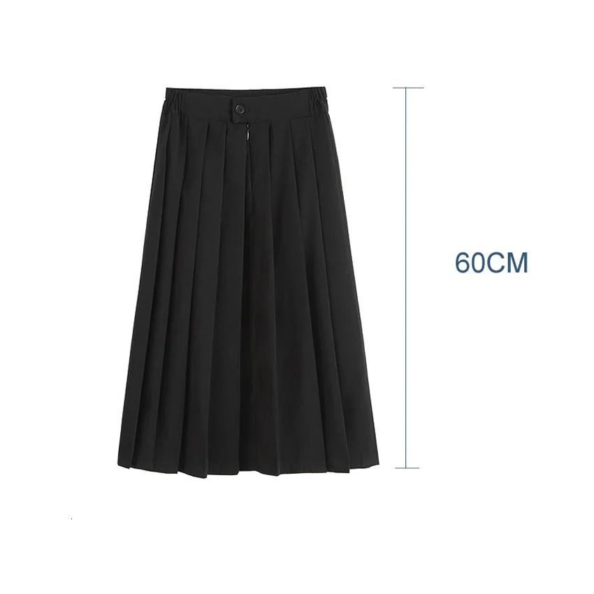 2014 Elastic Waist Japanese Student Girls School Uniform Solid Color Set Folded Skiing ShortsMediumTall Medium Dress 250326