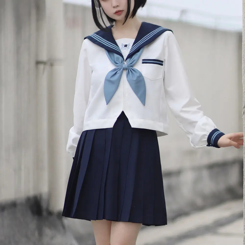 Sakurai Yigao Original Three Sailor Set Jk Uniform Academy Windbreaker Long Sleeve Short Shirt 250326