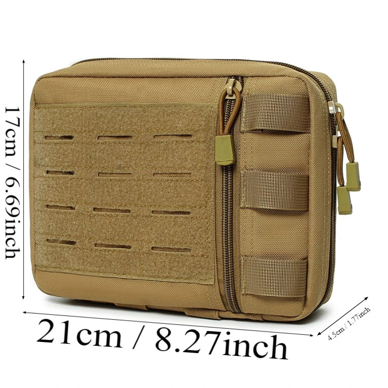 Tactical Molle Admin Pouch Multi-Purpose Laser-Cut Utility Pouch Modular EMT EDC Organizer Tool Pouch Bag 250326