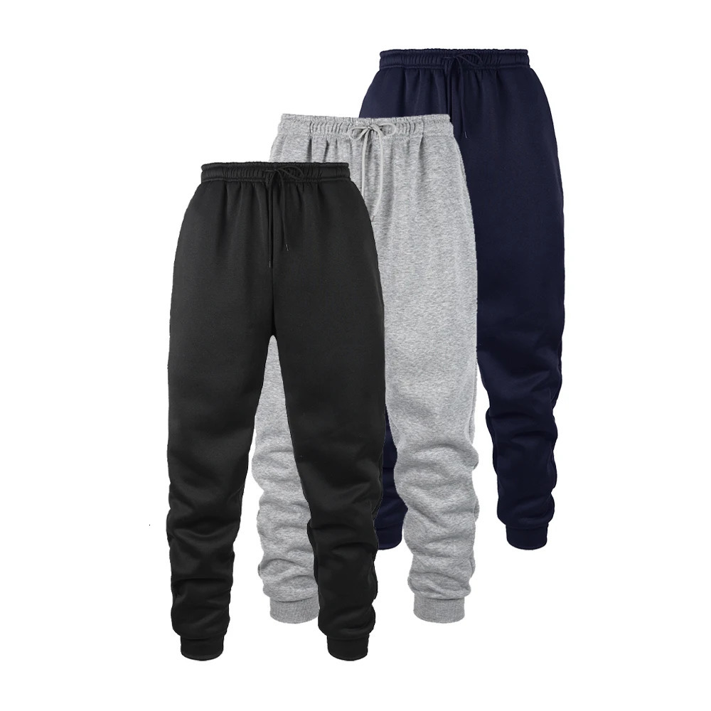 Mens jogging pants fitness running Trouser solid color sports easy to match with family 250327