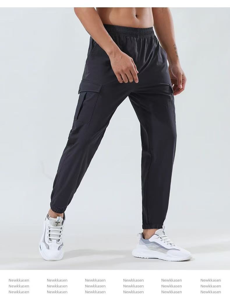 SJL2920 Men Jogger Long Pants Sports Outfit Fleece Gym Pockets Sweatpants Jogging Pants Mens Casual Elastic Waist Fitness With Pockets