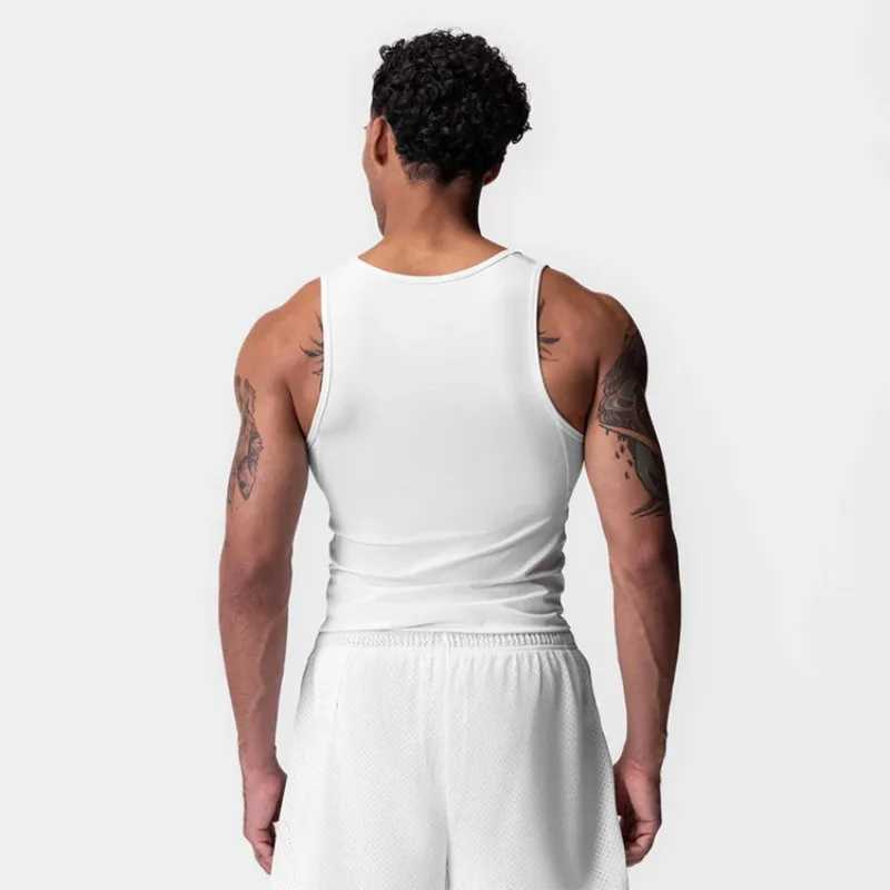 Mens summer quick drying compression vest sleeveless sportswear striped gym clothing fitness single vest X250327