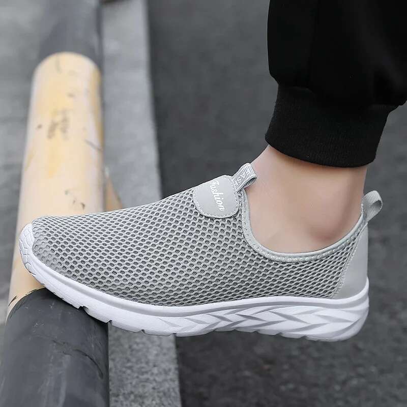 YRZL Men's Slip on Sneakers Lightweight Breathable Air Mesh Casual Soft Sole Comfortable Walking Sports Shoes for Men