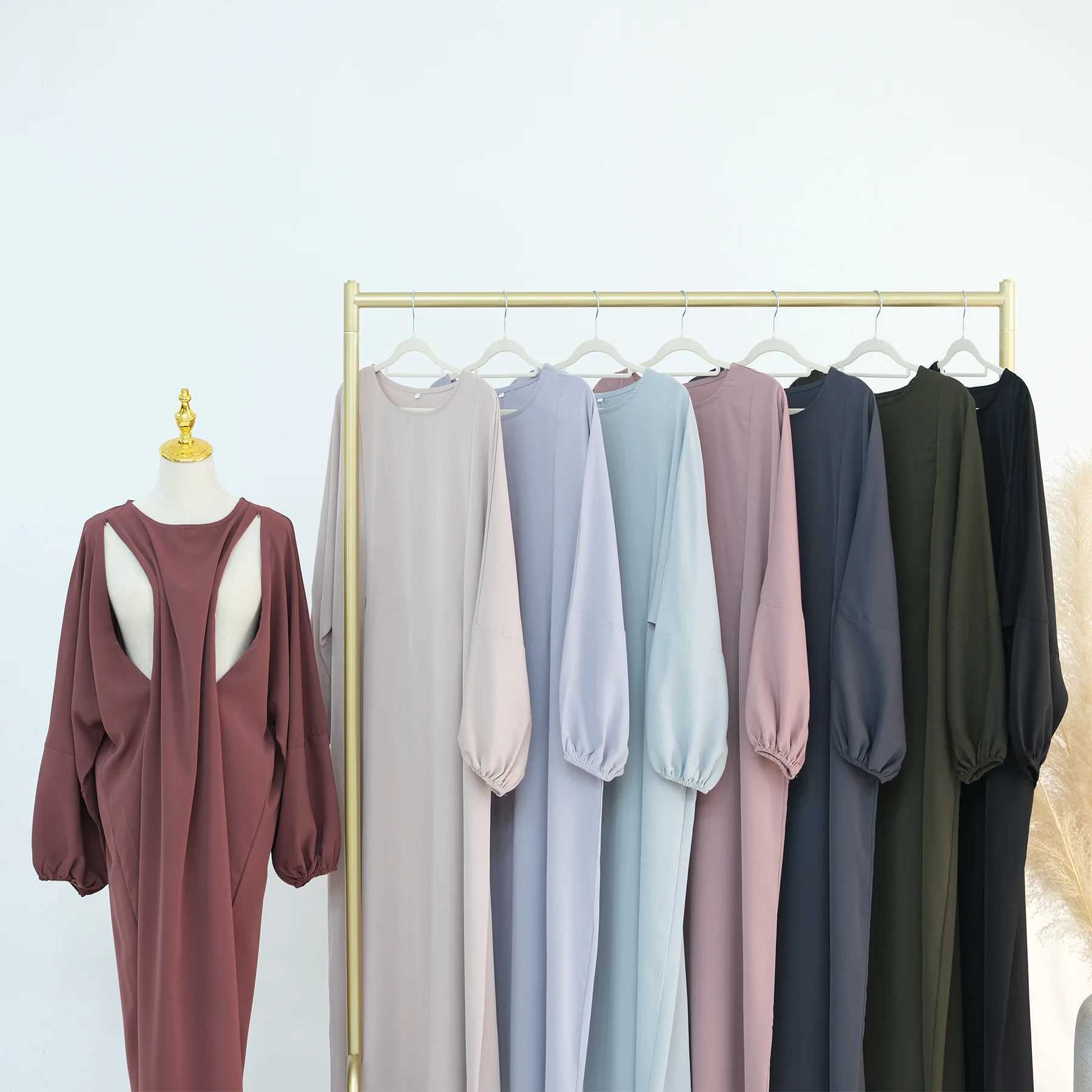 Breastfding Abaya Women Muslim Dress Islamic Nursing Wear Slight Batwing Slves Zippers On Chest Dubai Hijiabi Ramadan Kaftan X2505141
