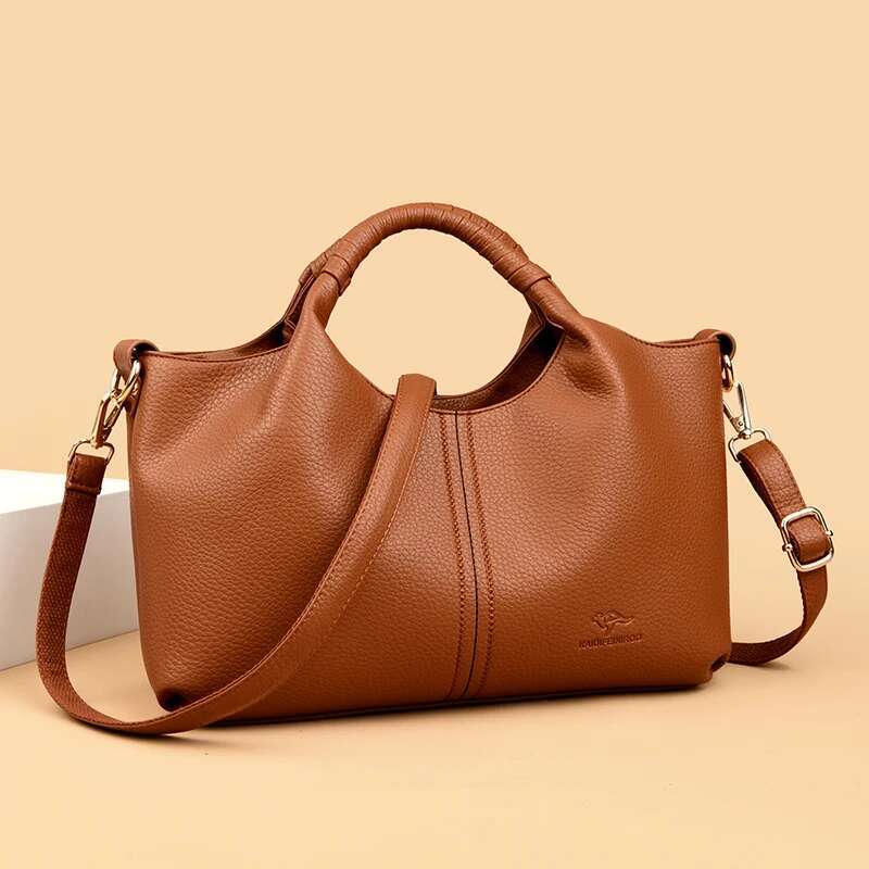 High Quality Soft Leather Women's Handbag Tote Fashion Women Shoulder Bag Famous Trendy Female Crossbody Bags Wallet