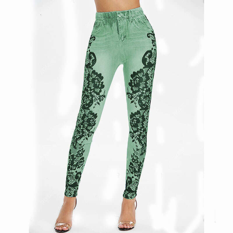 Women Yoga Pants New Women S Digital Printed Sports Yoga Pants Imitating Denim YJ
