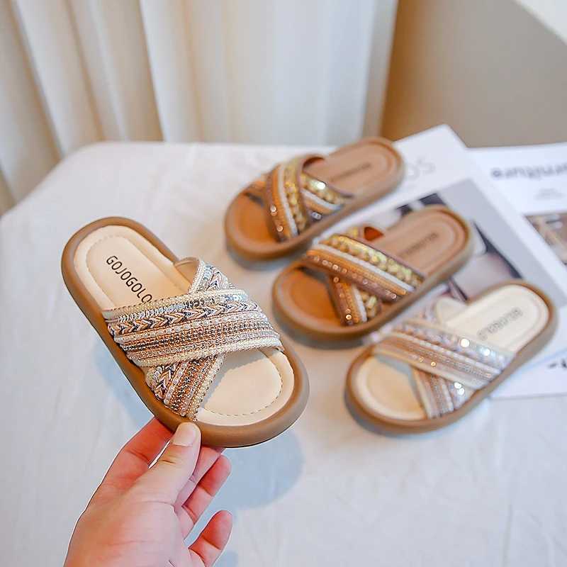 Slipper Baby child girl summer beach slide toddler ethnic style open toe slide S25326